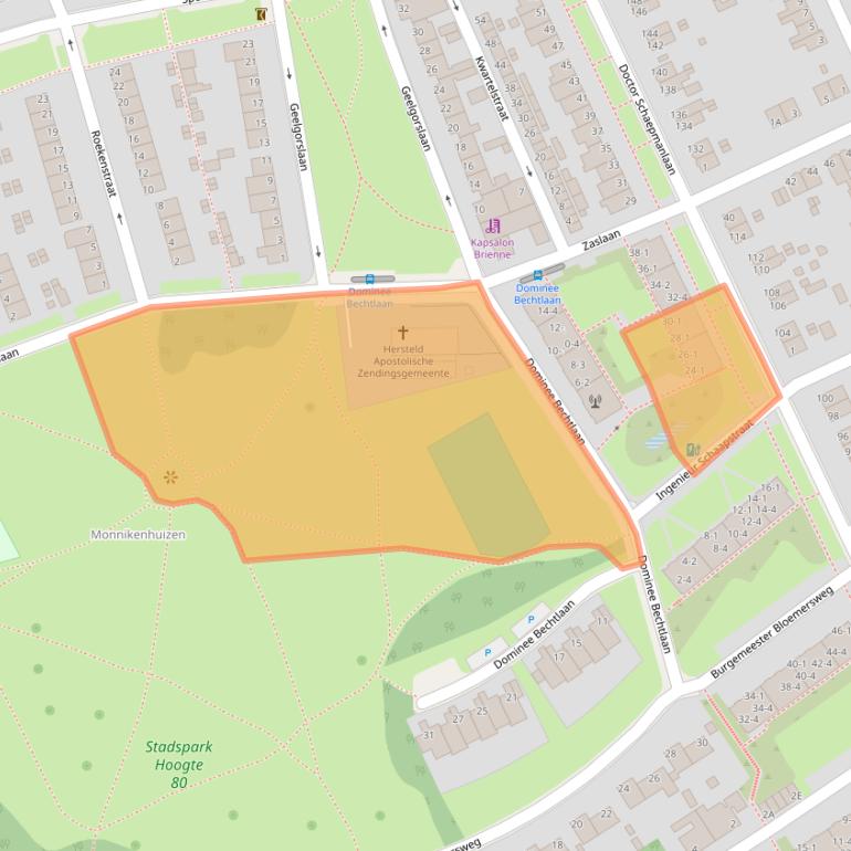 Kaart van postcodegebied 6823GG.