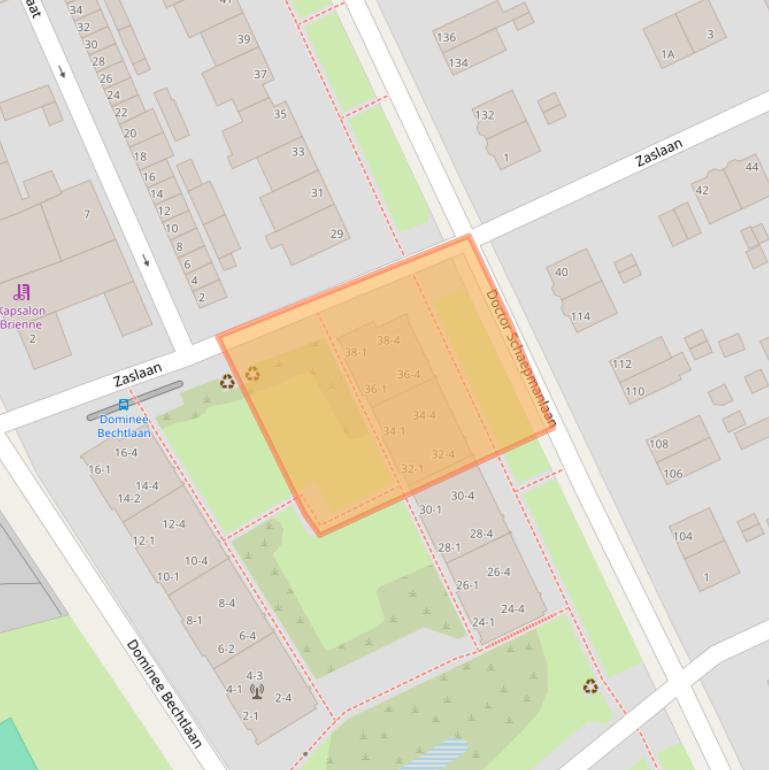 Kaart van postcodegebied 6823GH.