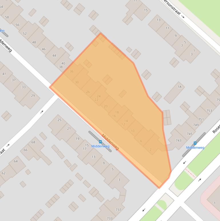 Kaart van postcodegebied 6823GT.