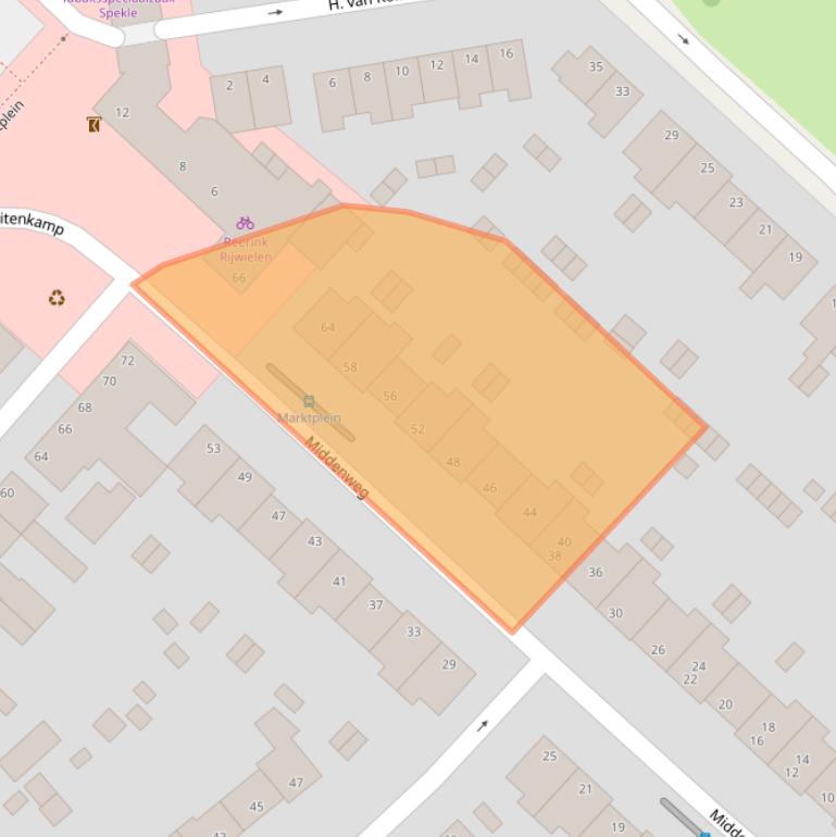 Kaart van postcodegebied 6823GV.