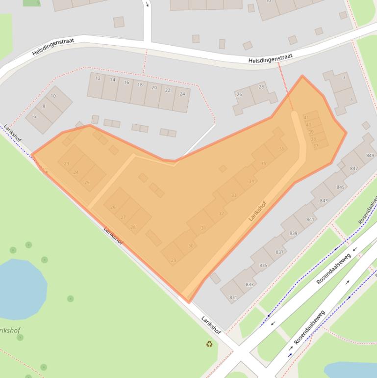 Kaart van postcodegebied 6823HB.