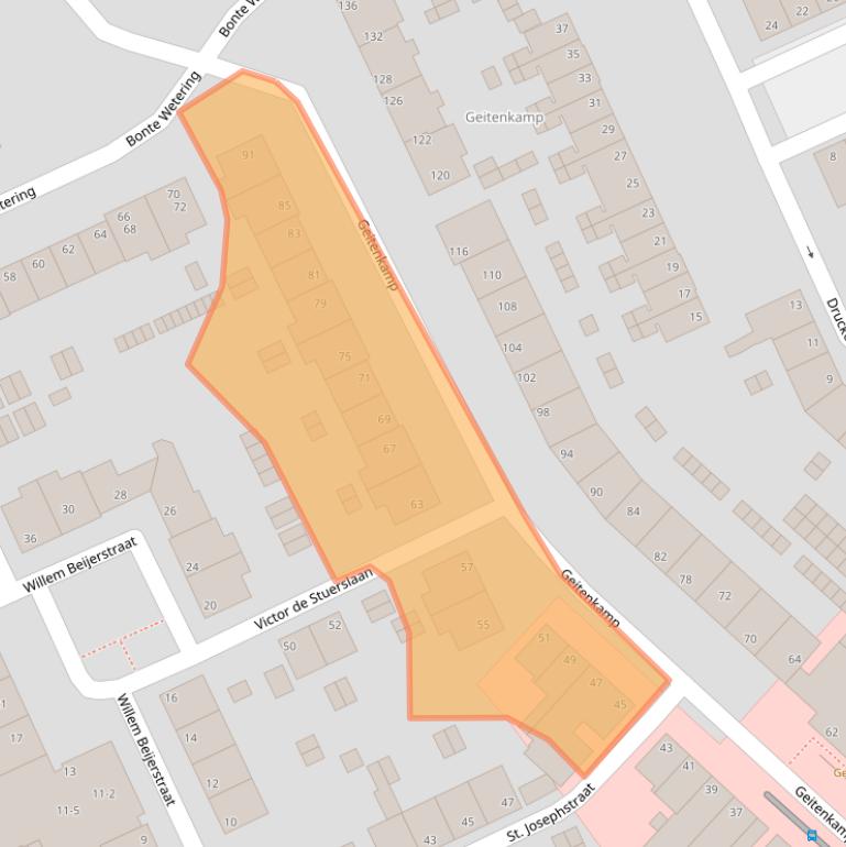 Kaart van postcodegebied 6823HD.