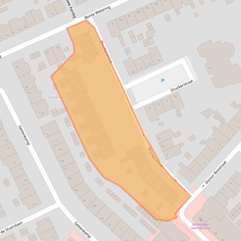 Kaart van postcodegebied 6823HR.