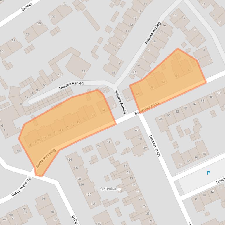 Kaart van postcodegebied 6823JB.