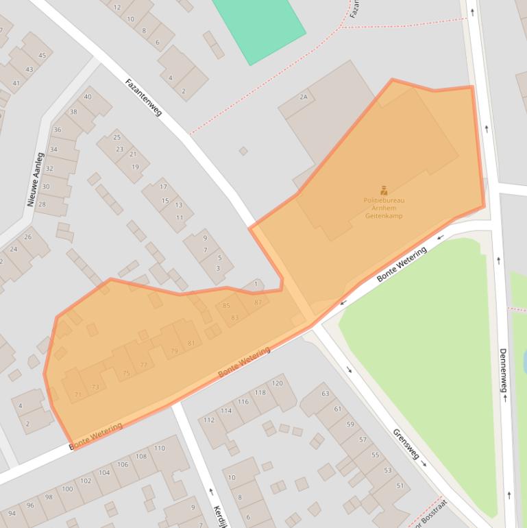 Kaart van postcodegebied 6823JC.