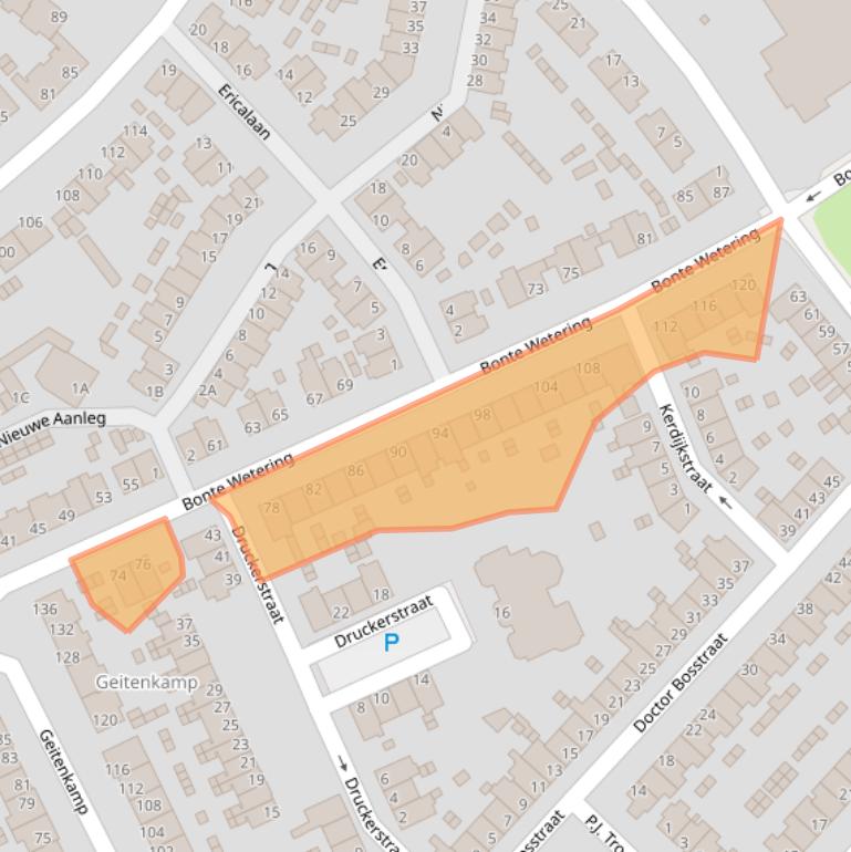 Kaart van postcodegebied 6823JG.