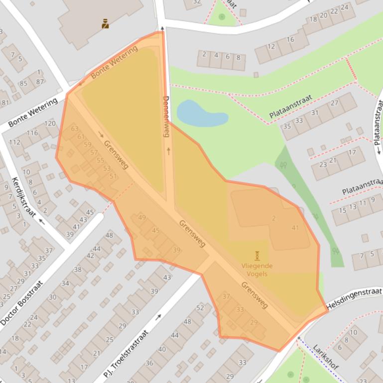 Kaart van postcodegebied 6823JH.