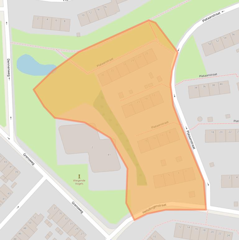 Kaart van postcodegebied 6823JJ.