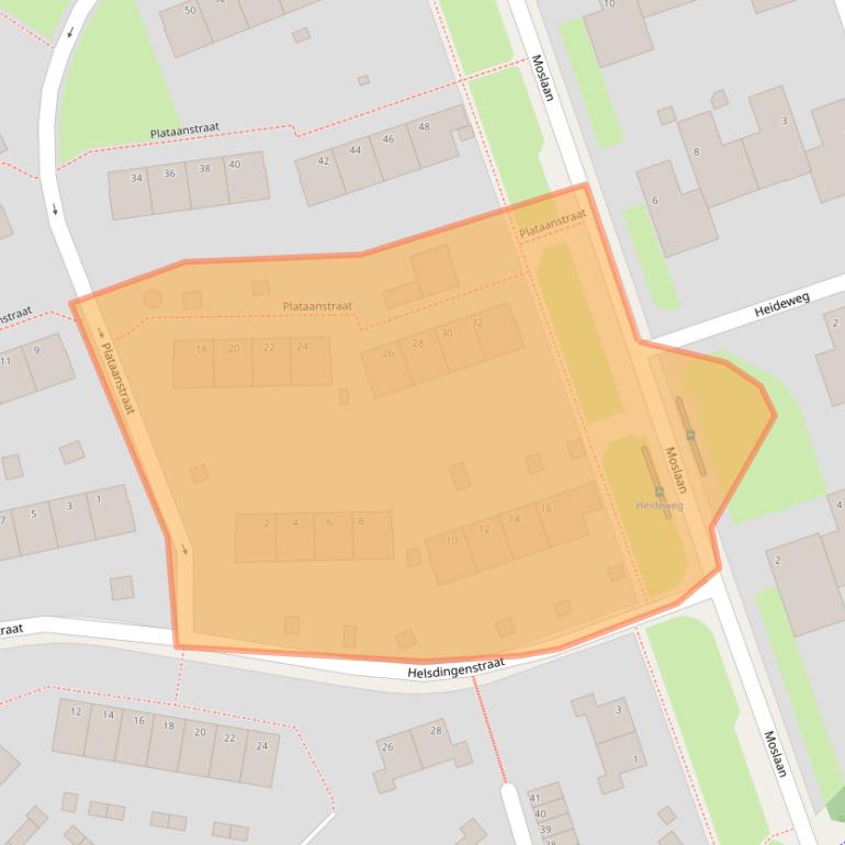 Kaart van postcodegebied 6823JK.