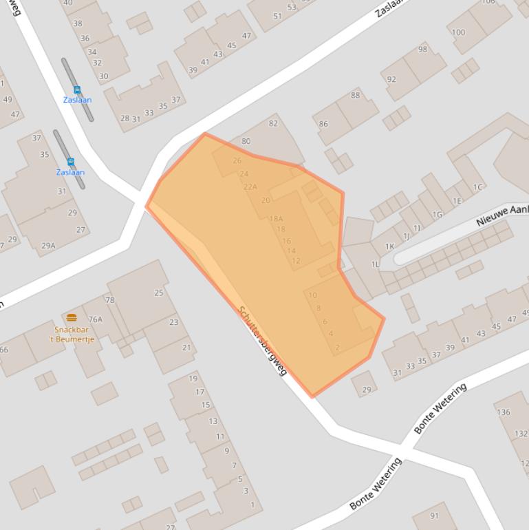 Kaart van postcodegebied 6823KJ.