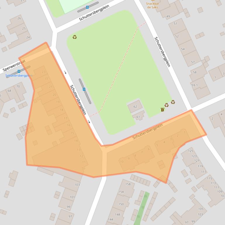 Kaart van postcodegebied 6823KN.