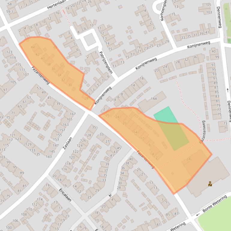 Kaart van postcodegebied 6823KW.