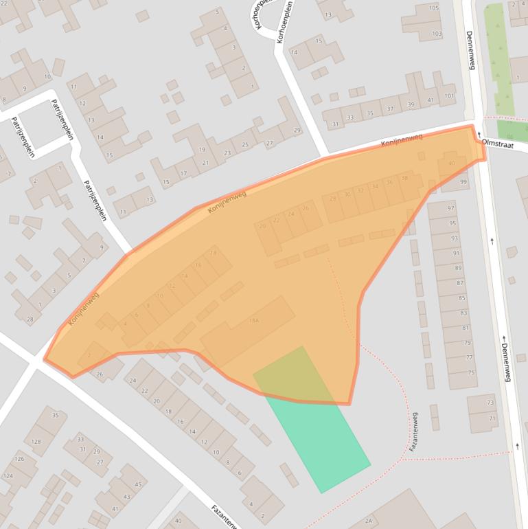 Kaart van postcodegebied 6823KZ.