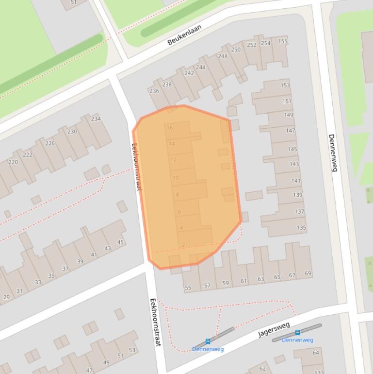 Kaart van postcodegebied 6823LR.