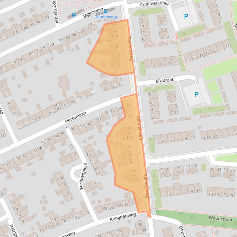 Kaart van postcodegebied 6823MP.
