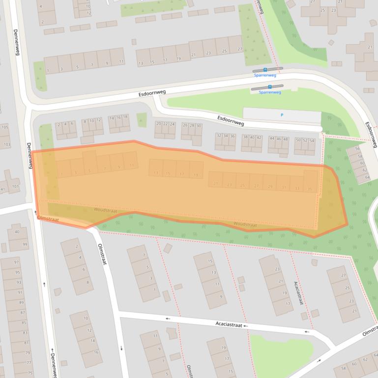 Kaart van postcodegebied 6823NA.