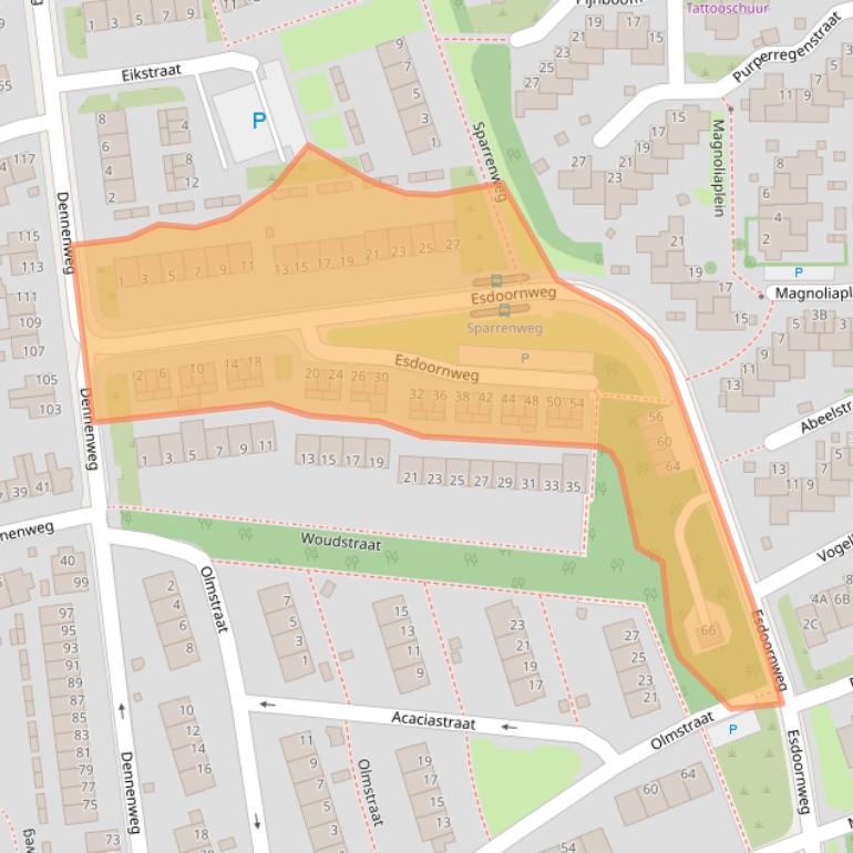 Kaart van postcodegebied 6823NB.