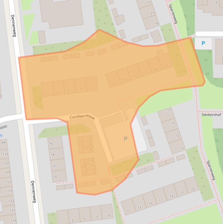 Kaart van postcodegebied 6823ND.