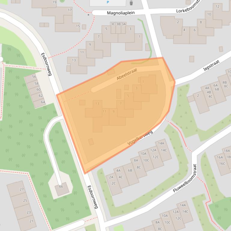 Kaart van postcodegebied 6823NL.