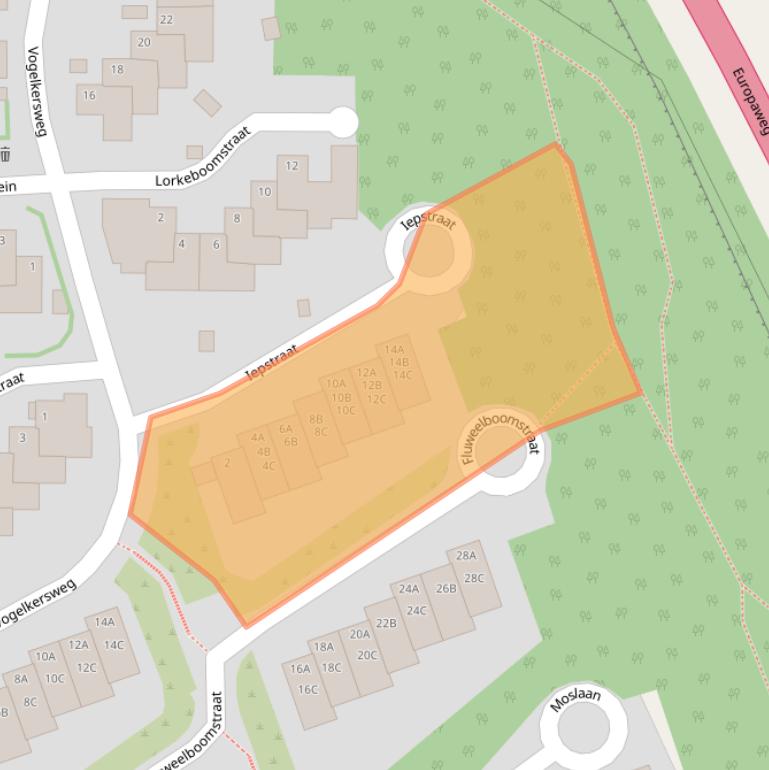 Kaart van postcodegebied 6823NX.