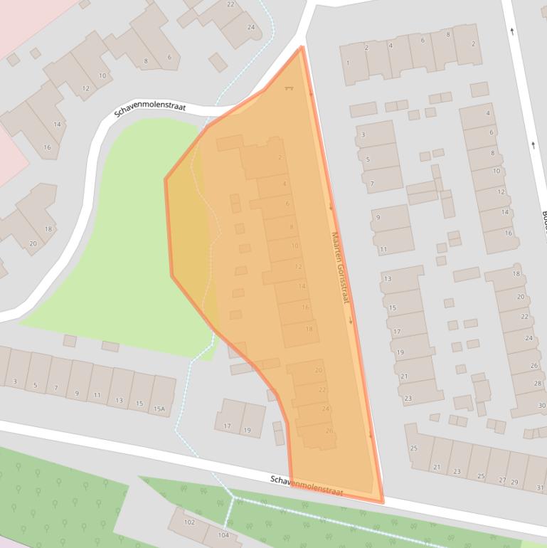 Kaart van postcodegebied 6824AD.