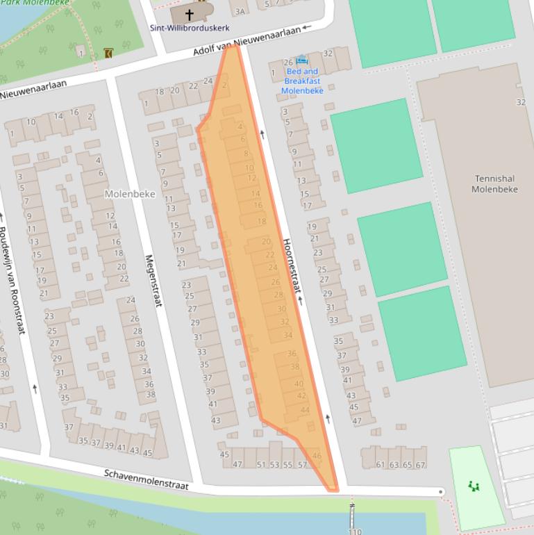 Kaart van postcodegebied 6824AL.