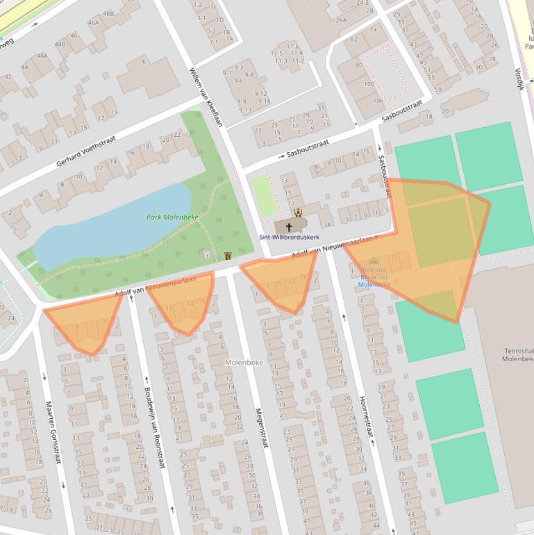 Kaart van postcodegebied 6824AN.