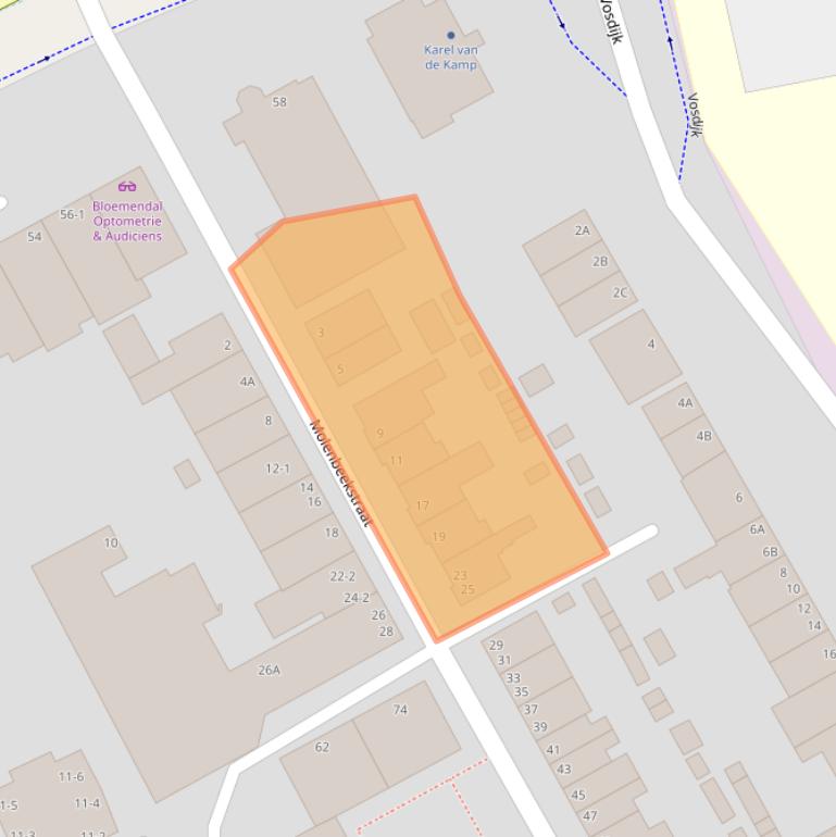 Kaart van postcodegebied 6824AV.