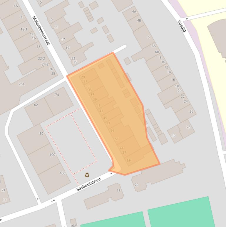 Kaart van postcodegebied 6824AW.