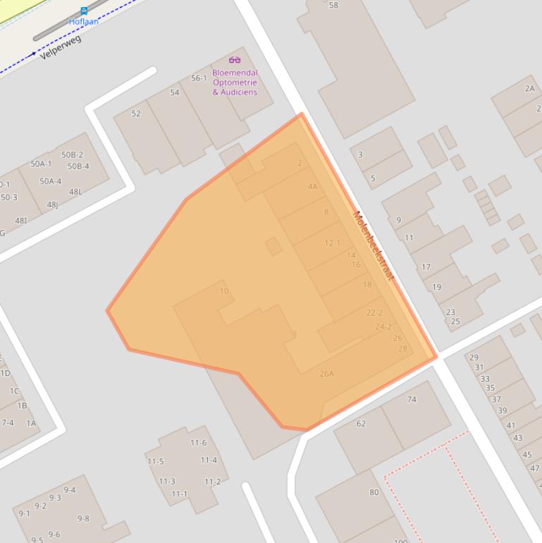 Kaart van postcodegebied 6824AX.