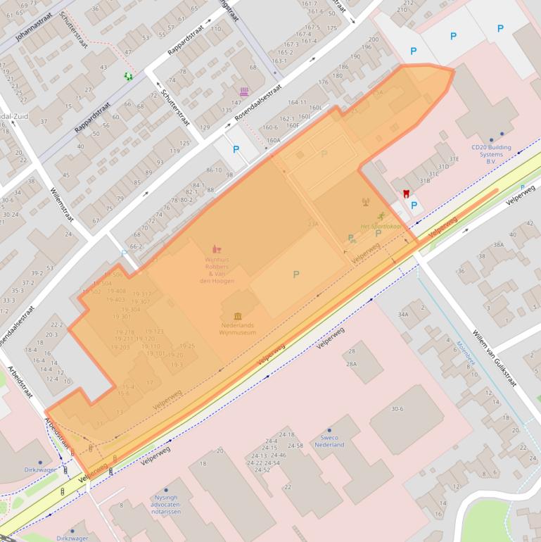 Kaart van postcodegebied 6824BC.