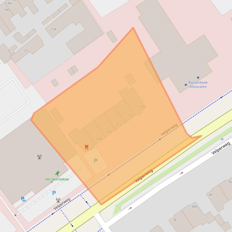 Kaart van postcodegebied 6824BD.