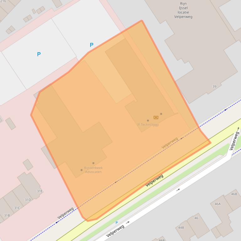 Kaart van postcodegebied 6824BE.