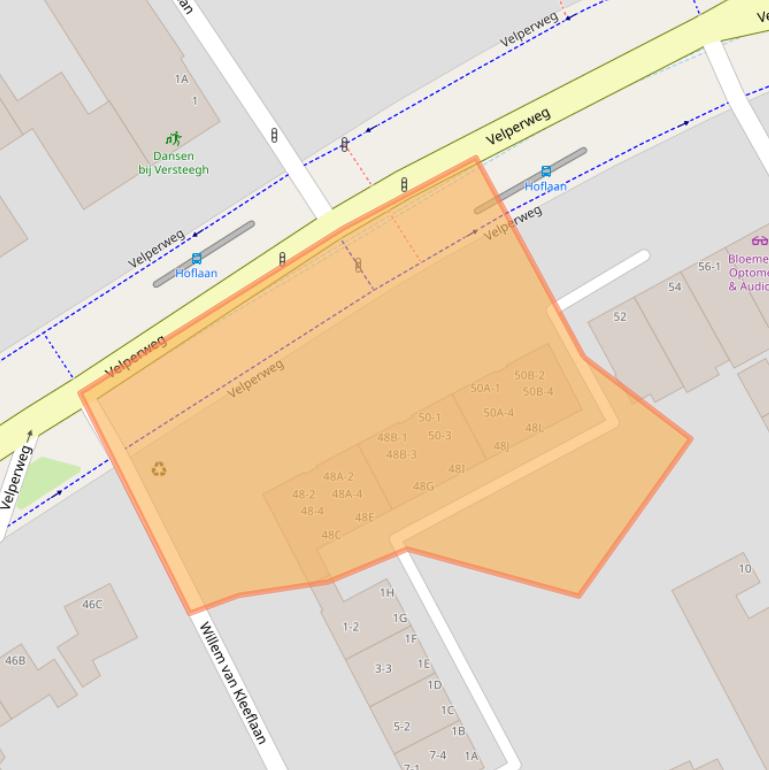 Kaart van postcodegebied 6824BL.