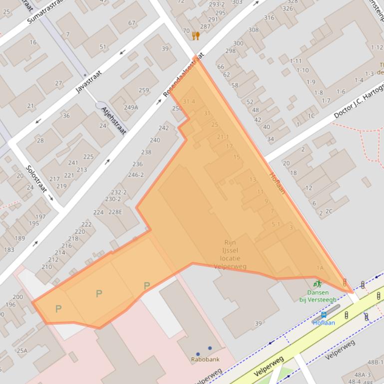 Kaart van postcodegebied 6824BN.