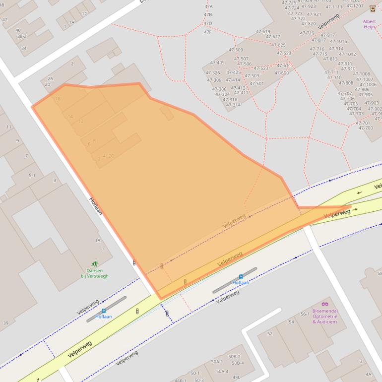 Kaart van postcodegebied 6824BP.