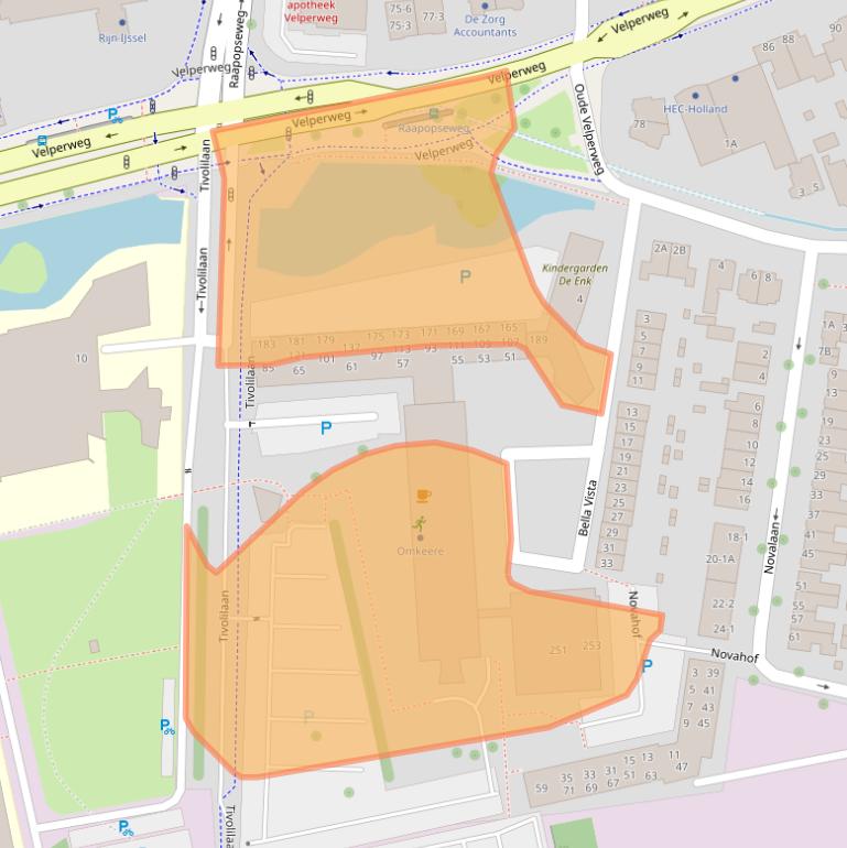 Kaart van postcodegebied 6824BV.