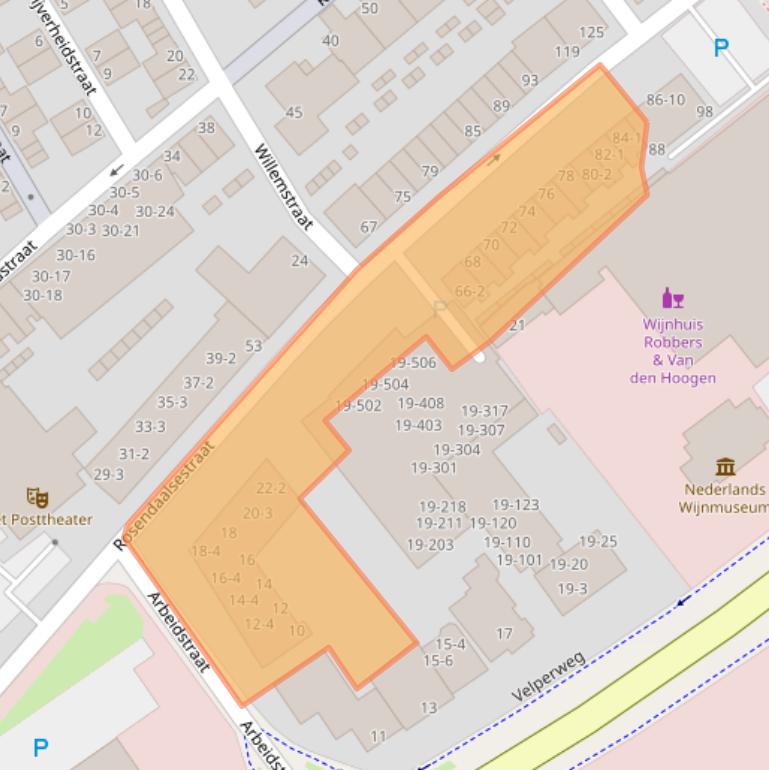 Kaart van postcodegebied 6824CM.