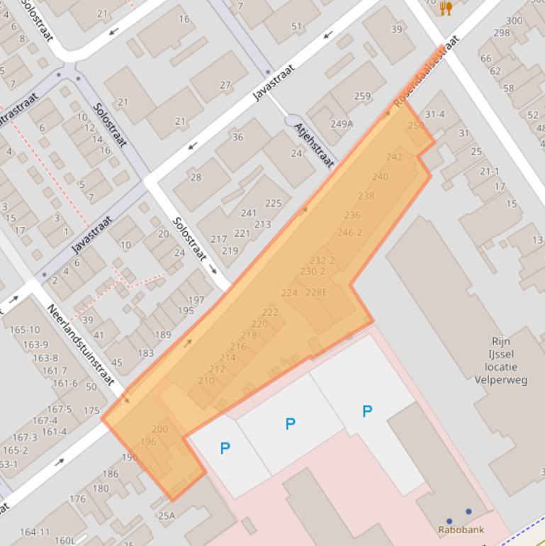 Kaart van postcodegebied 6824CP.