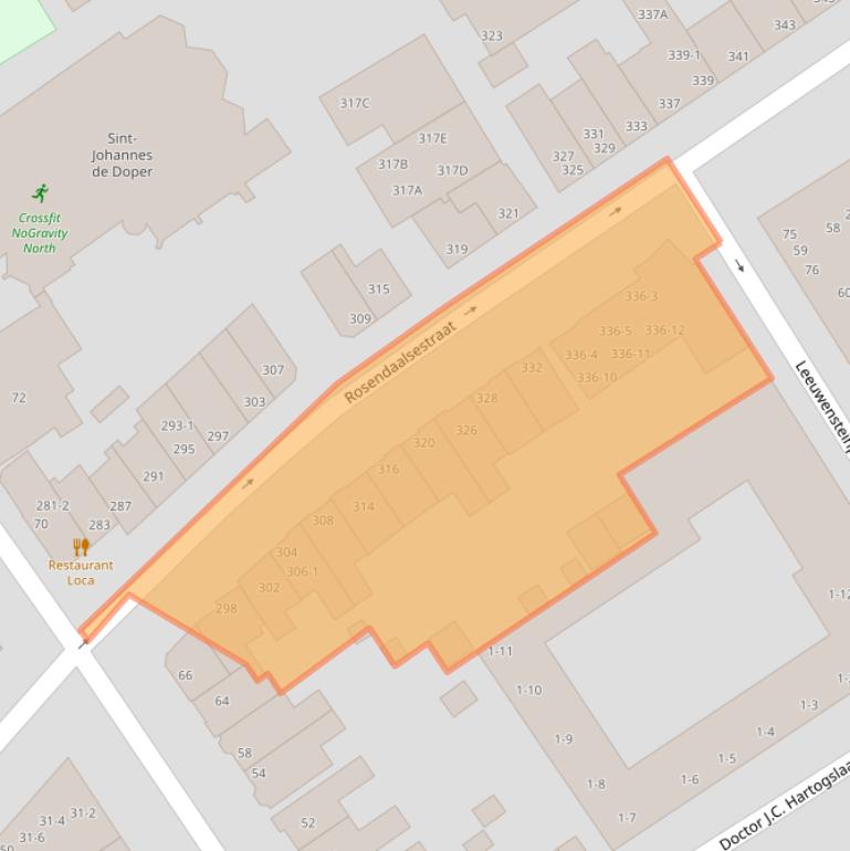 Kaart van postcodegebied 6824CR.