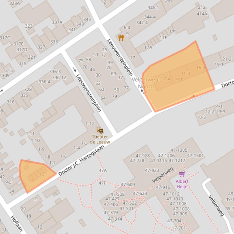 Kaart van postcodegebied 6824DB.