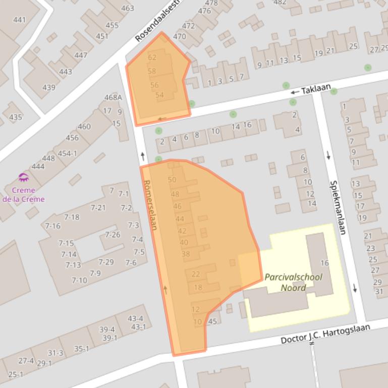 Kaart van postcodegebied 6824DK.