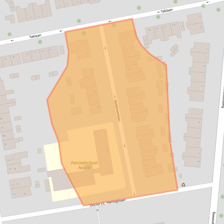 Kaart van postcodegebied 6824DL.