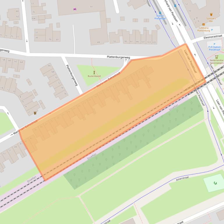 Kaart van postcodegebied 6824EA.