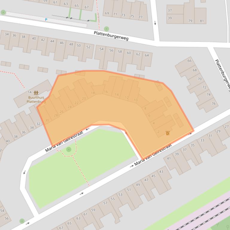 Kaart van postcodegebied 6824ED.