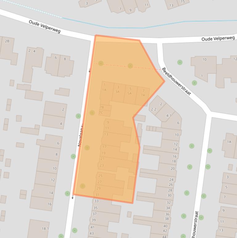 Kaart van postcodegebied 6824EK.