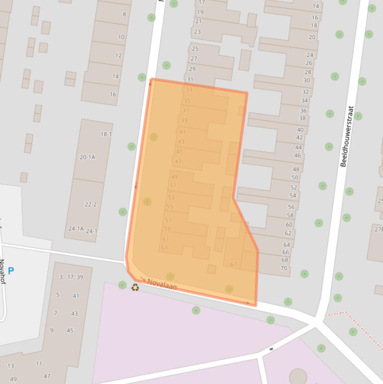 Kaart van postcodegebied 6824EL.