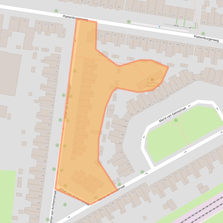 Kaart van postcodegebied 6824EN.