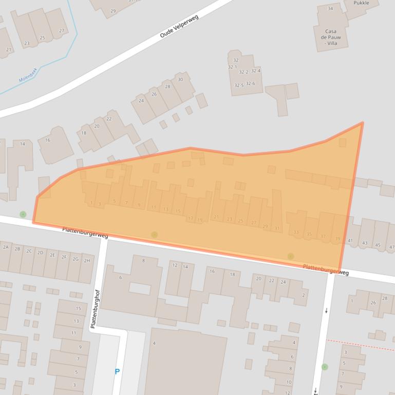 Kaart van postcodegebied 6824ER.