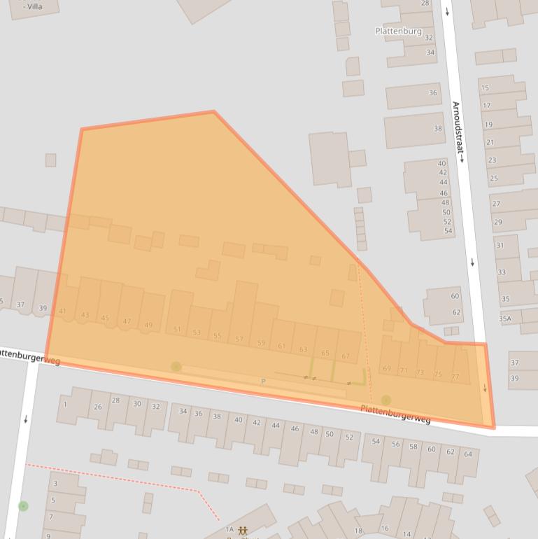 Kaart van postcodegebied 6824ES.
